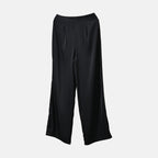 Soft Satin Wide Leg Trousers (Size 22) - Black