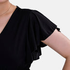 La Marey Smocked Waist Stretch Jersey Jumpsuit (Size M) - Black