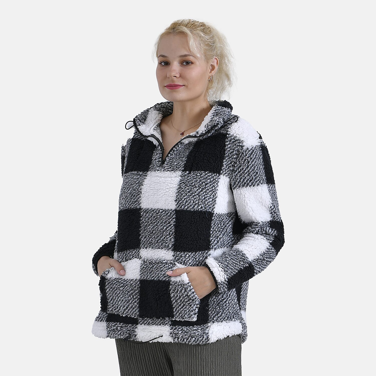 La Marey Half Zip Sweatshirt (Size 24 to 26) - Grey