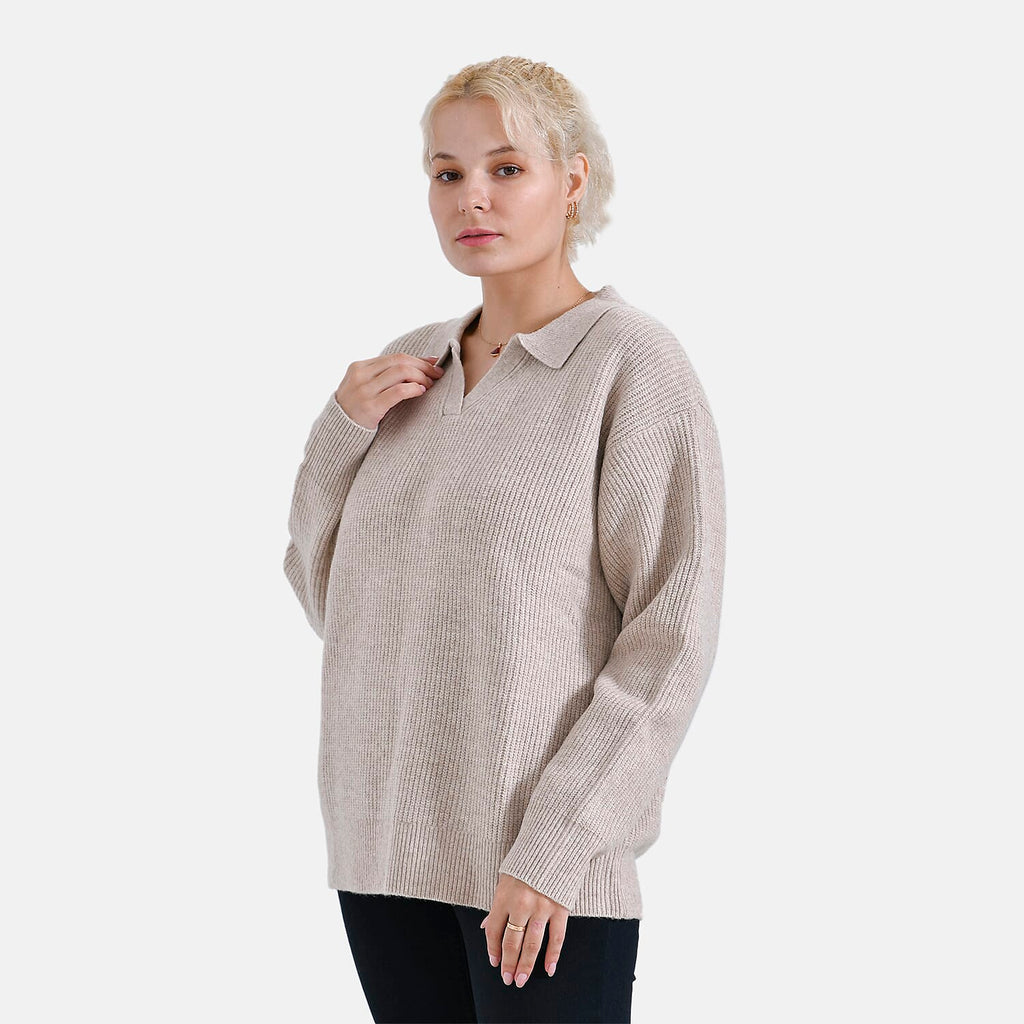La Marey Polo Jumper (Size 12 to 14) - Beige