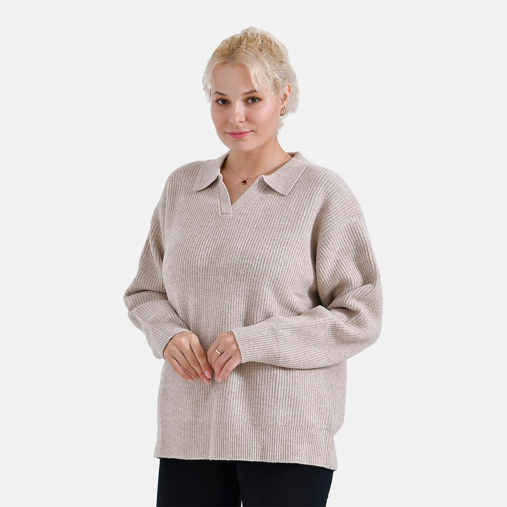 La Marey Polo Jumper (Size 12 to 14) - Beige