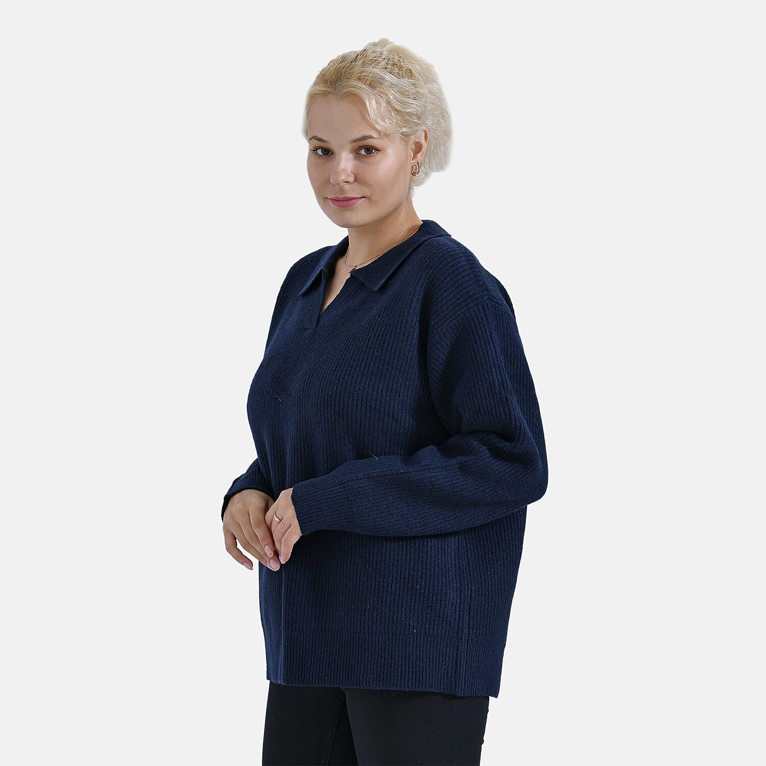 La Marey Polo Jumper (Size 12 to 14) - Navy
