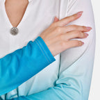 La Marey Ombre V-Neck Top (Size L 16 TO 18) - Turquoise