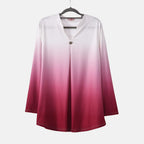La Marey Ombre V-Neck Top (Size L 16 to 18) - Pink