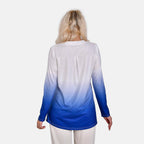 La Marey Ombre V-Neck Top (Size XL 20 TO 22) - Royal Blue