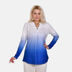 La Marey Ombre V-Neck Top (Size XL 20 TO 22) - Royal Blue