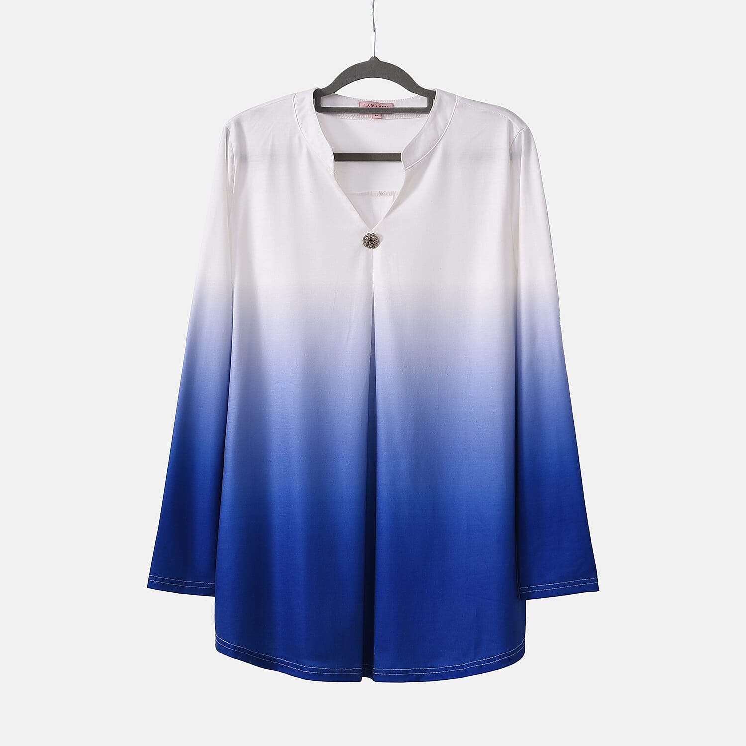 La Marey Ombre V-Neck Top (Size XL 20 TO 22) - Royal Blue