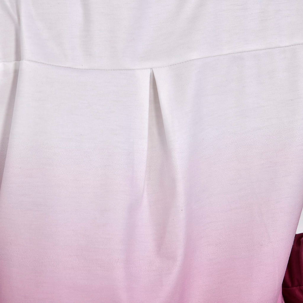 La Marey Ombre V-Neck Top (Size XXL 24 to 26) - Pink