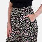La Marey Polyester Printed Jean and Pant-Trouser (Size L) - Black