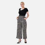 La Marey Polyester Printed Jean and Pant-Trouser (Size XL) - Black