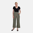 La Marey Polyester Printed Jean and Pant-Trouser (Size L 16 to 18) - Green & Green