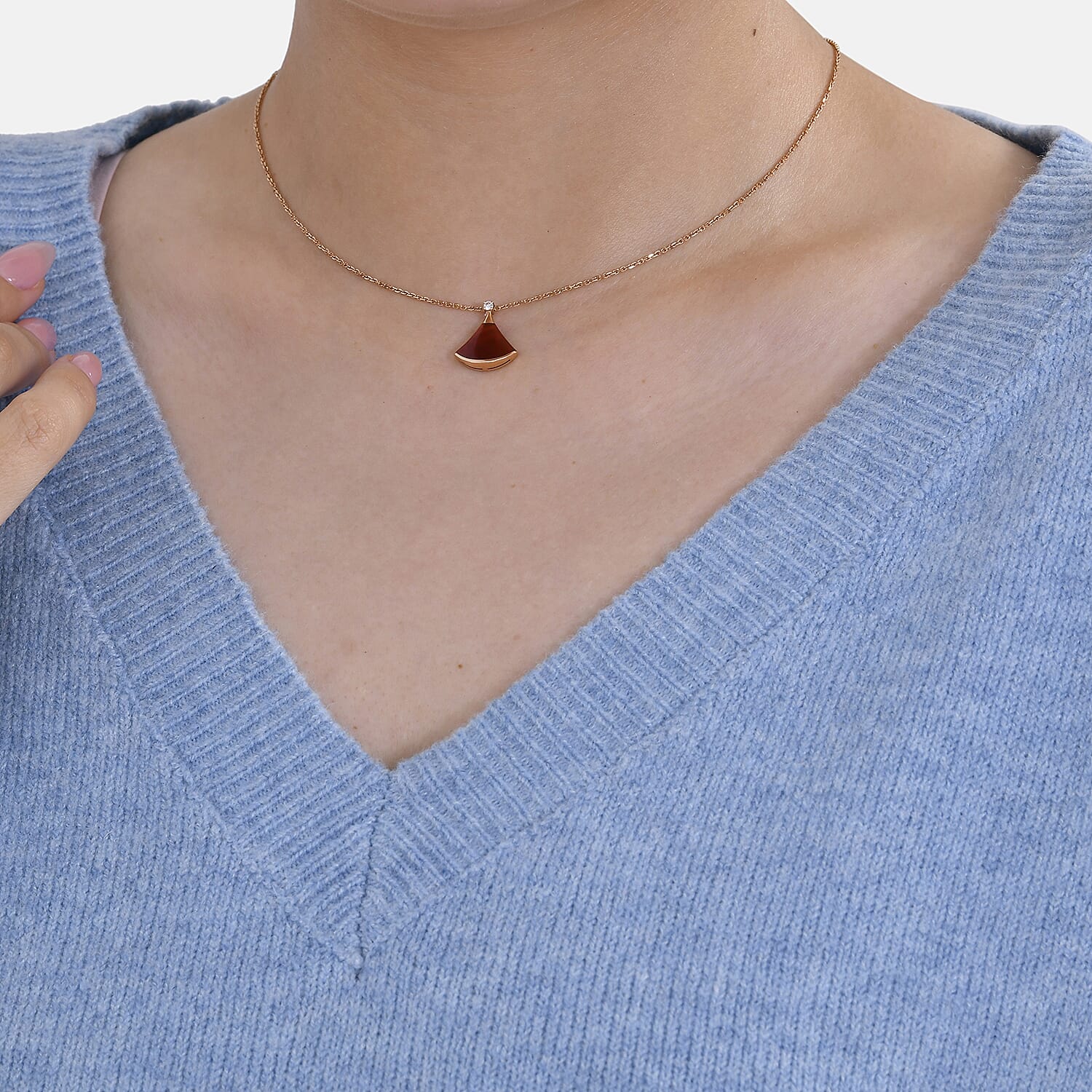 La Marey V-Neck Super Soft Jumper (Size S - 8  to 10) - Blue