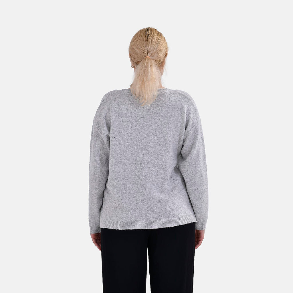 La Marey V-Neck Super Soft Jumper (Size M - 12  to 14) - Grey
