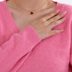 La Marey V-Neck Super Soft Jumper (Size M - 12  to 14) - Pink