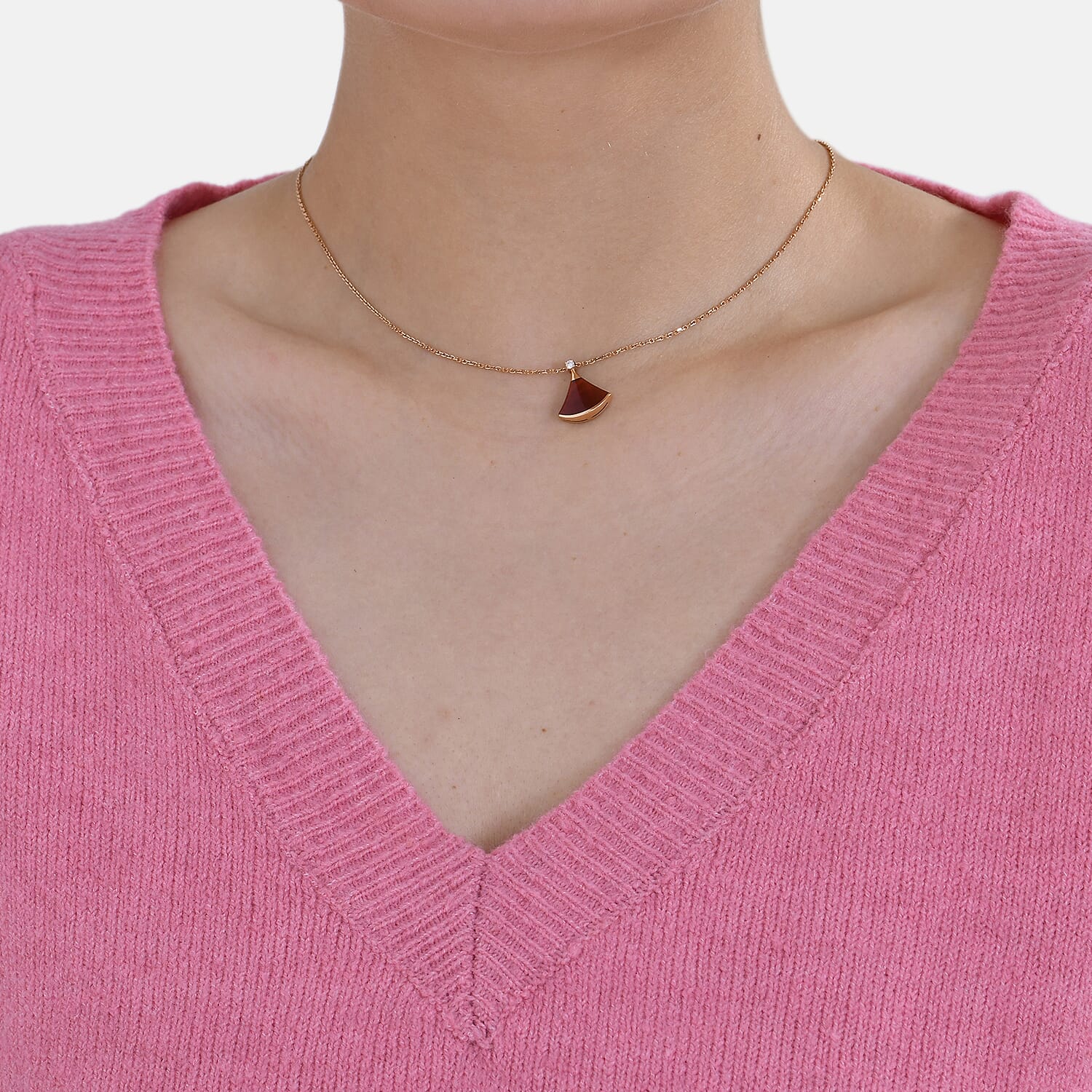 La Marey V-Neck Super Soft Jumper (Size L - 16  to 18) - Pink