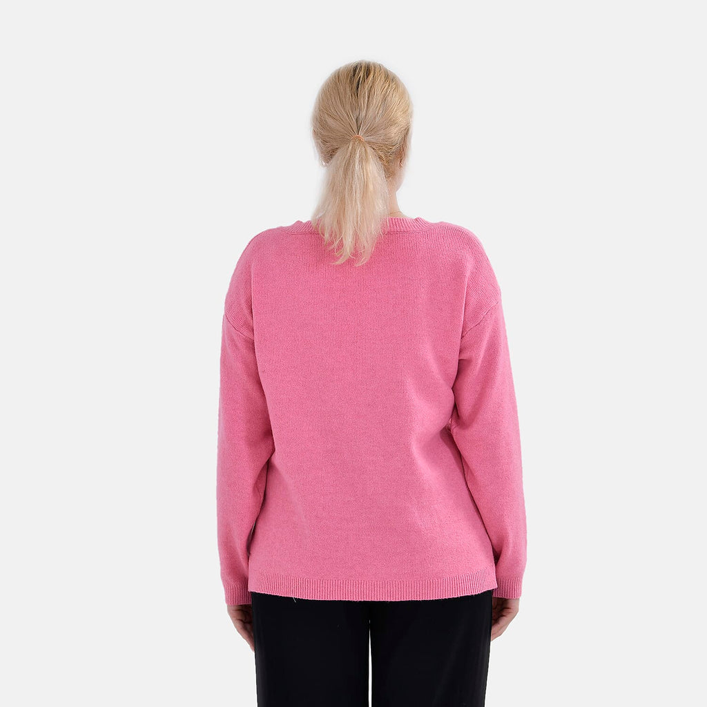 La Marey V-Neck Super Soft Jumper (Size XL - 20  to 22) - Pink
