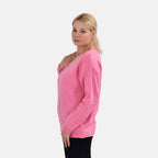 La Marey V-Neck Super Soft Jumper (Size XL - 20  to 22) - Pink