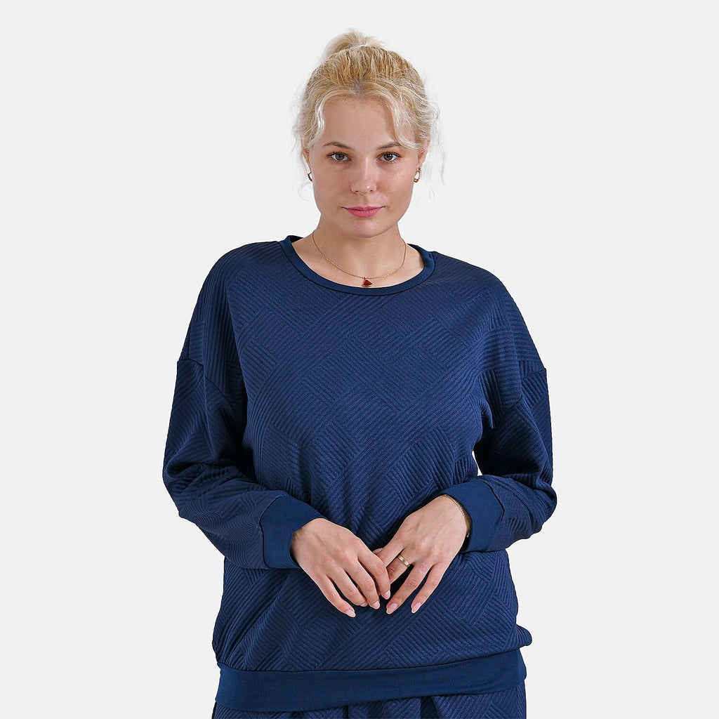 La Marey Loungewear Top (Size L) - Navy