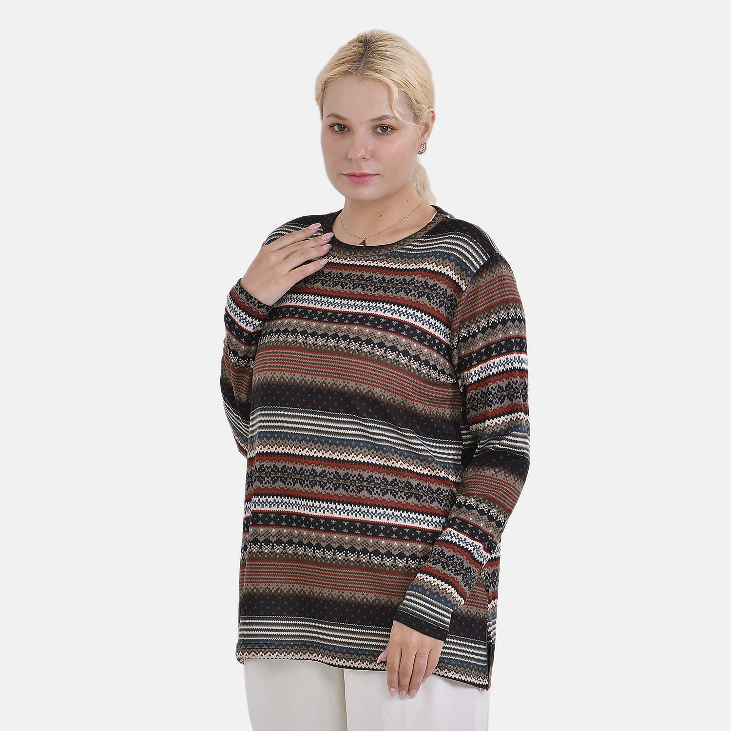 La Marey Jersey Top Size 8-20 - Brown