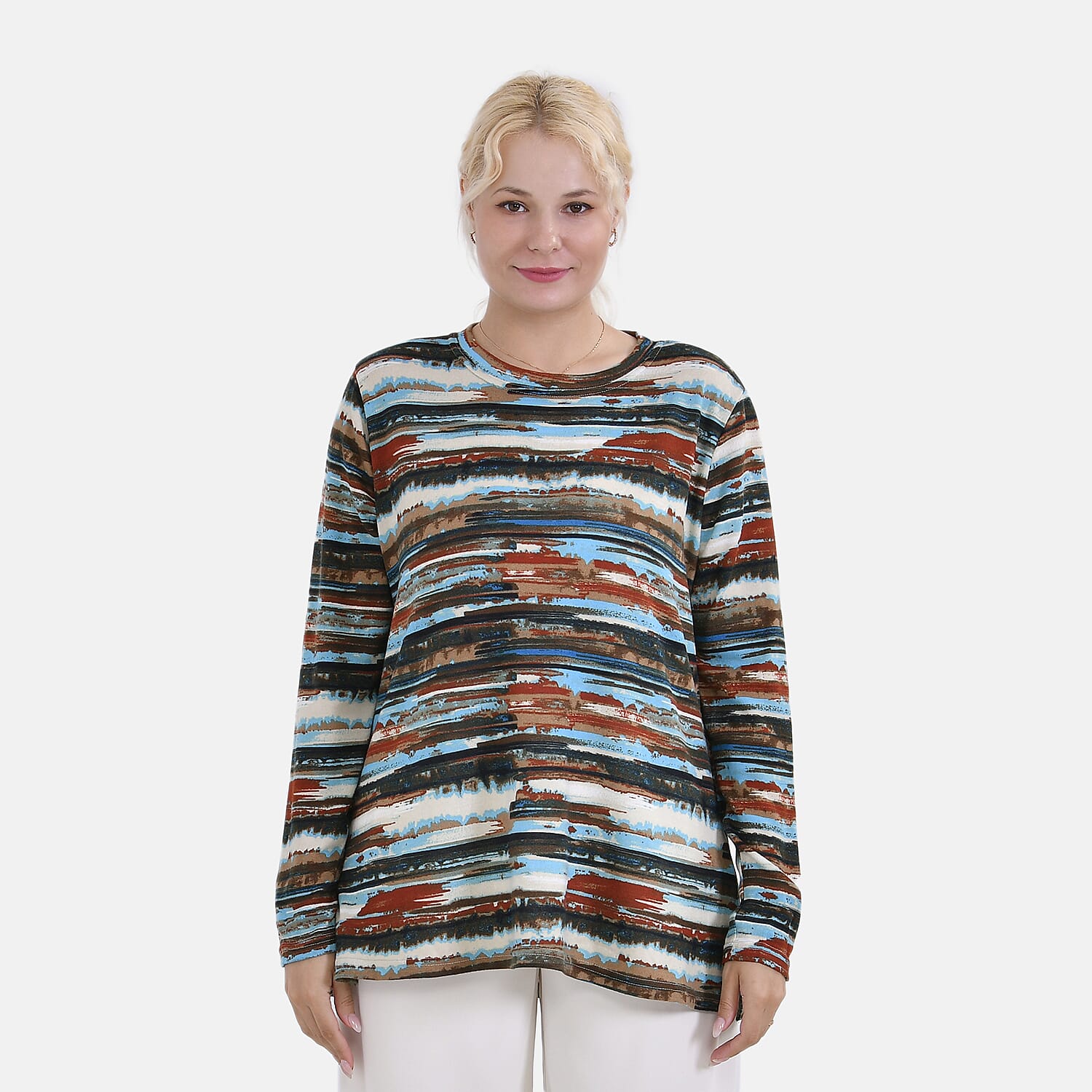 La Marey Polyester Printed Top Size 8-20 - Multi