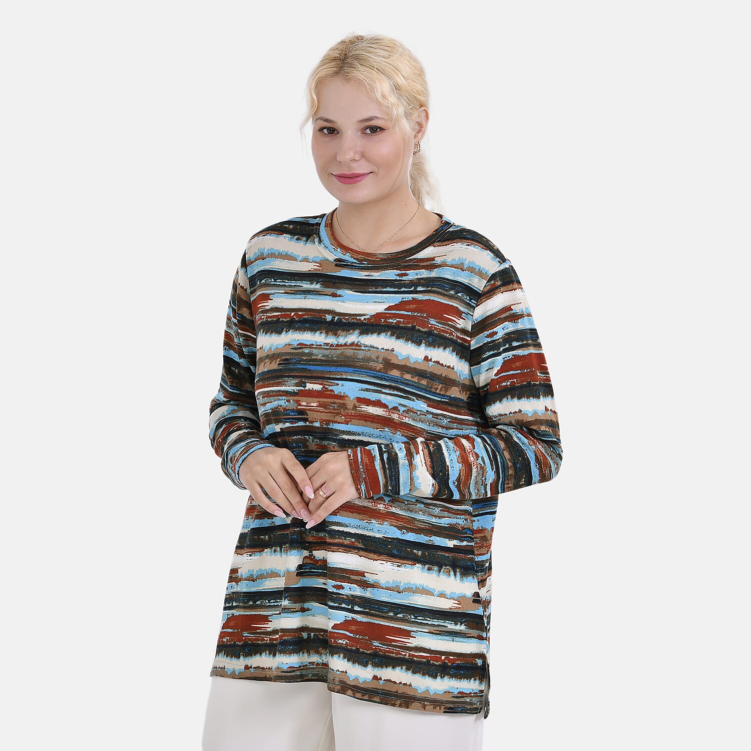 La Marey Polyester Printed Top Size 8-20 - Multi