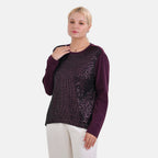 La Marey Sequin Top (Size L) - Purple
