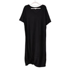 La Marey Jersey V-Neck One Piece Dress (Size XXL) - Black