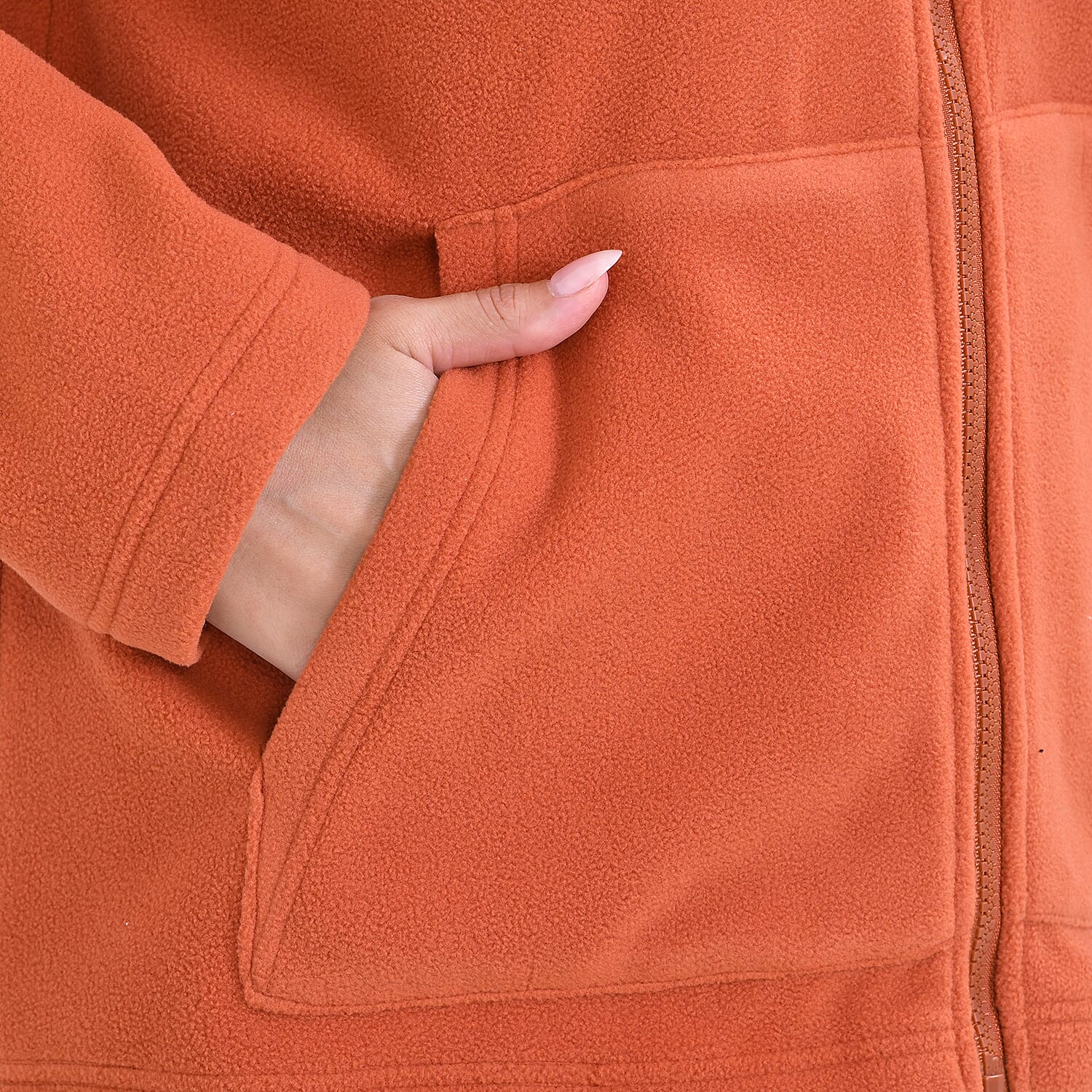 La Marey Polar Fleece Jacket (Size M) - Orange
