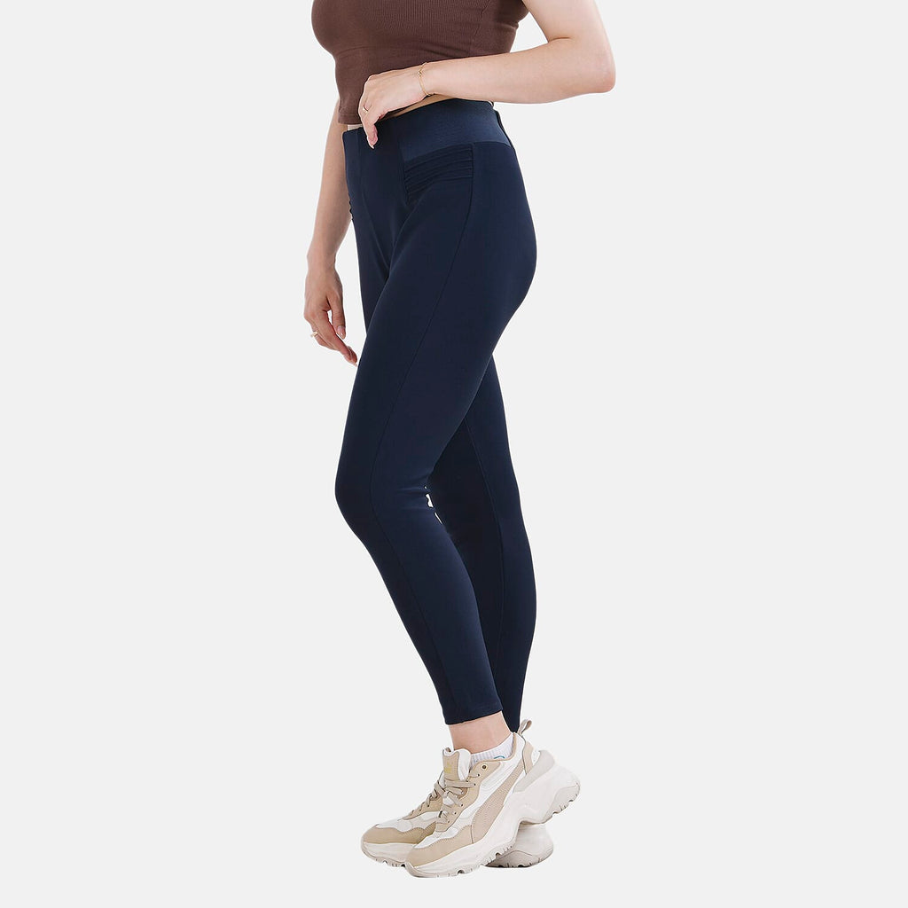 La Marey Polyester Solid Jean and Pant-Trouser (Size 67x1 cm) - Navy & Black