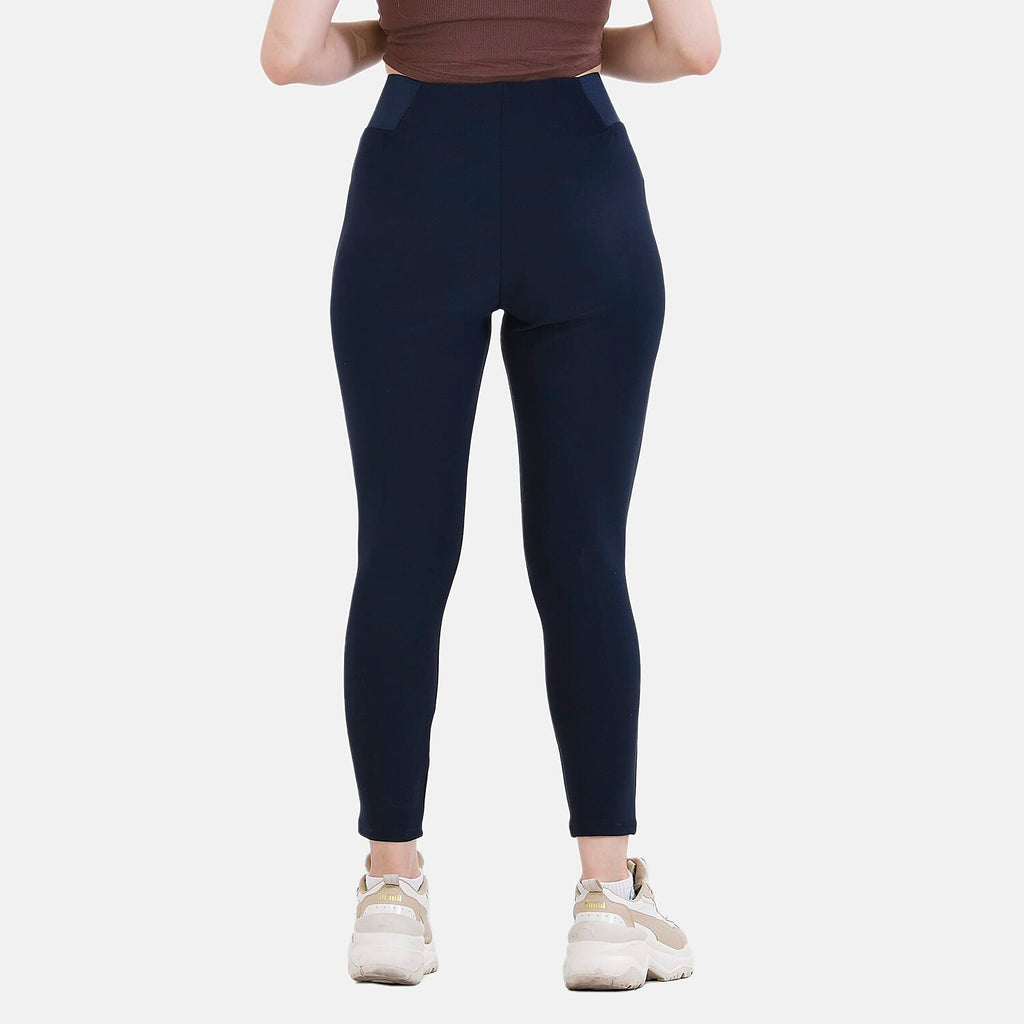 La Marey Polyester Solid Jean and Pant-Trouser (Size 67x1 cm) - Navy & Black