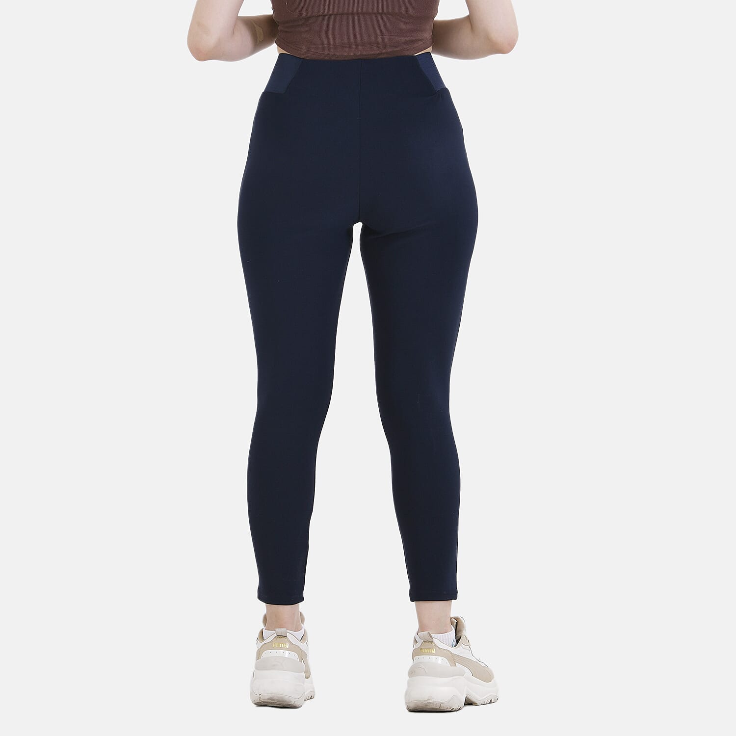 La Marey Polyester Solid Jean and Pant-Trouser (Size 67x1 cm) - Navy & Black