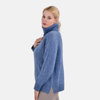La Marey Roll Neck Solid Jumper (Size XXL) - Blue