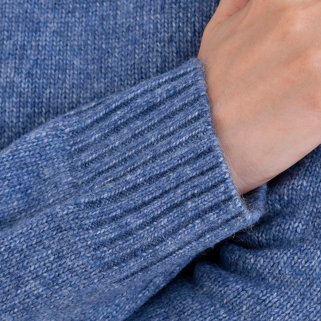 La Marey Roll Neck Solid Jumper (Size XXL) - Blue