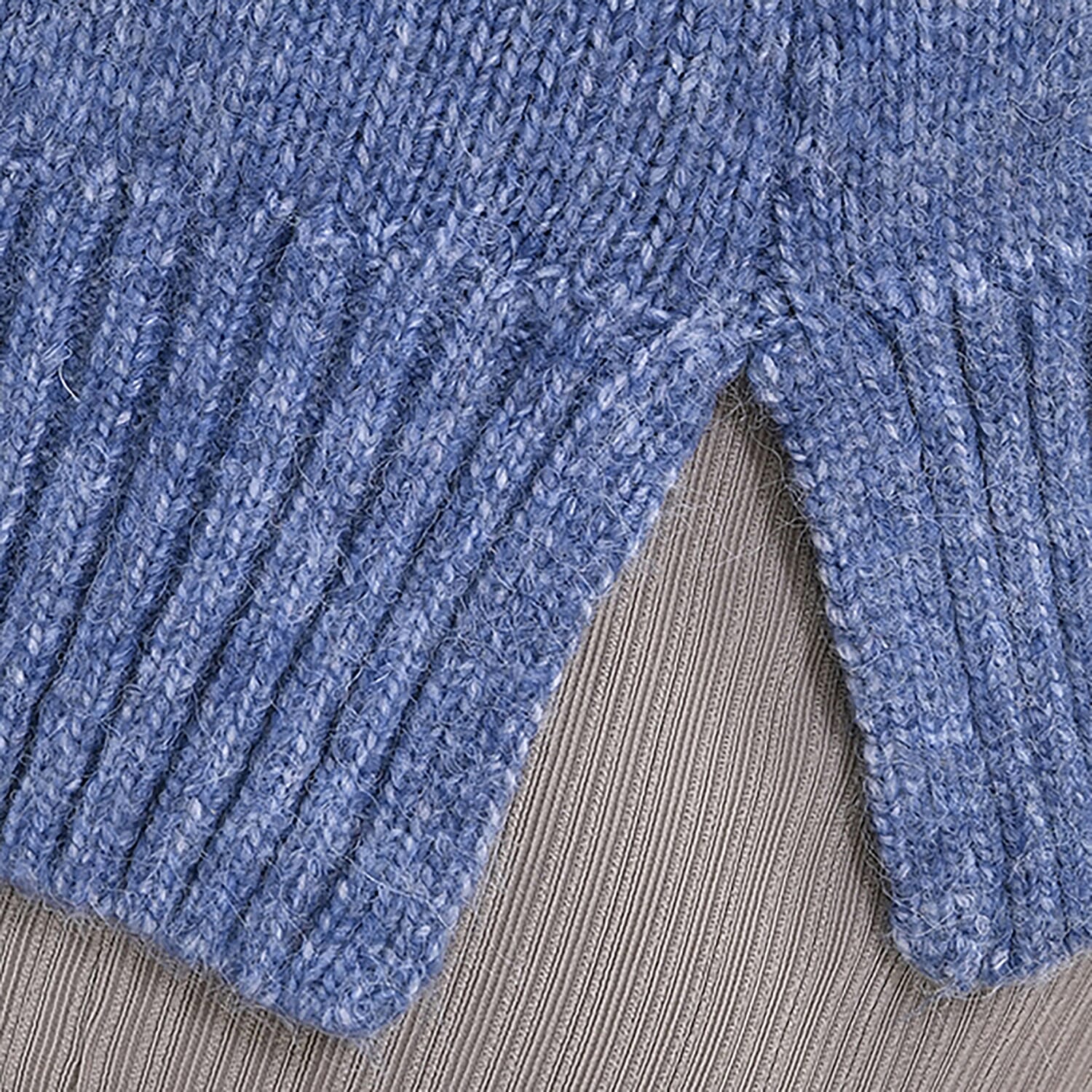 La Marey Roll Neck Solid Jumper (Size XXL) - Blue