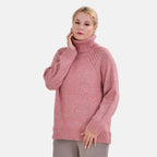 La Marey Roll Neck Solid Jumper (Size XXL) - Dusty Pink Color