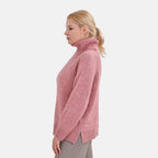 La Marey Roll Neck Solid Jumper (Size XXL) - Dusty Pink Color