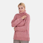 La Marey Roll Neck Solid Jumper (Size XXL) - Dusty Pink Color