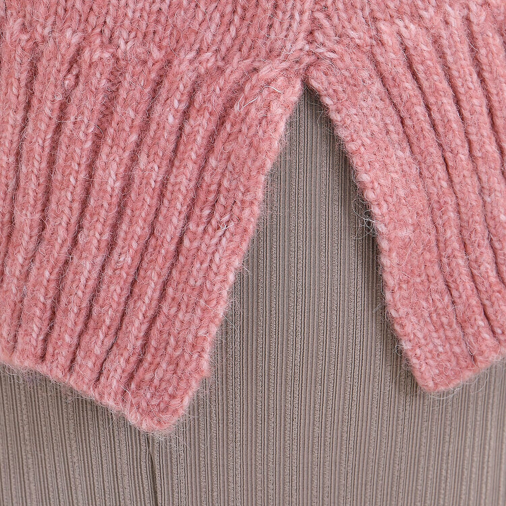 La Marey Roll Neck Solid Jumper (Size XXL) - Dusty Pink Color