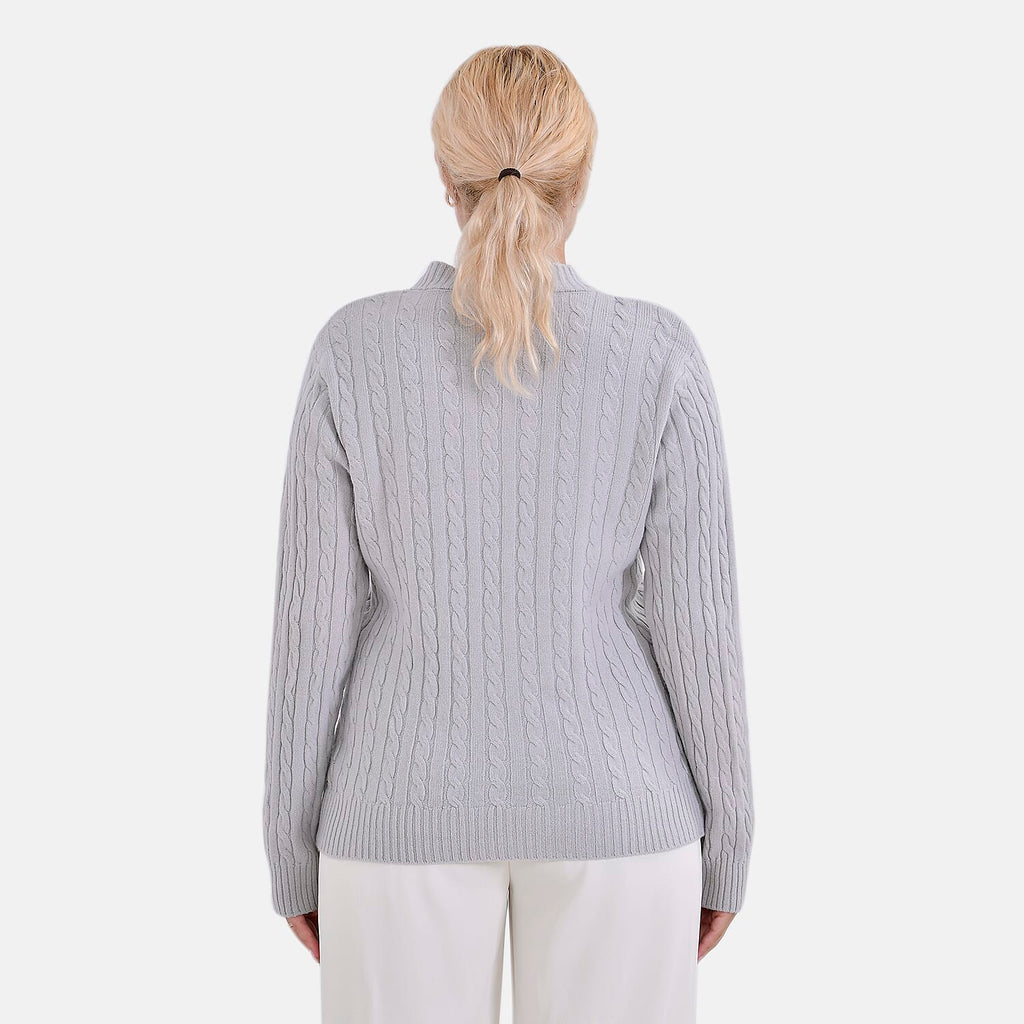 La Marey Cotton Blend Round Neck Jumper (Size S-M) - Grey
