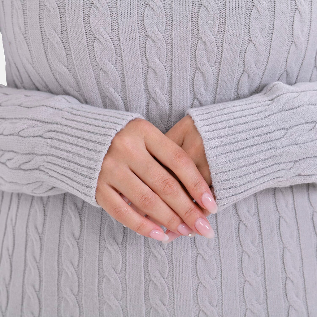 La Marey Cotton Blend Round Neck Jumper (Size S-M) - Grey