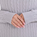 La Marey Cotton Blend Round Neck Jumper (Size S-M) - Grey