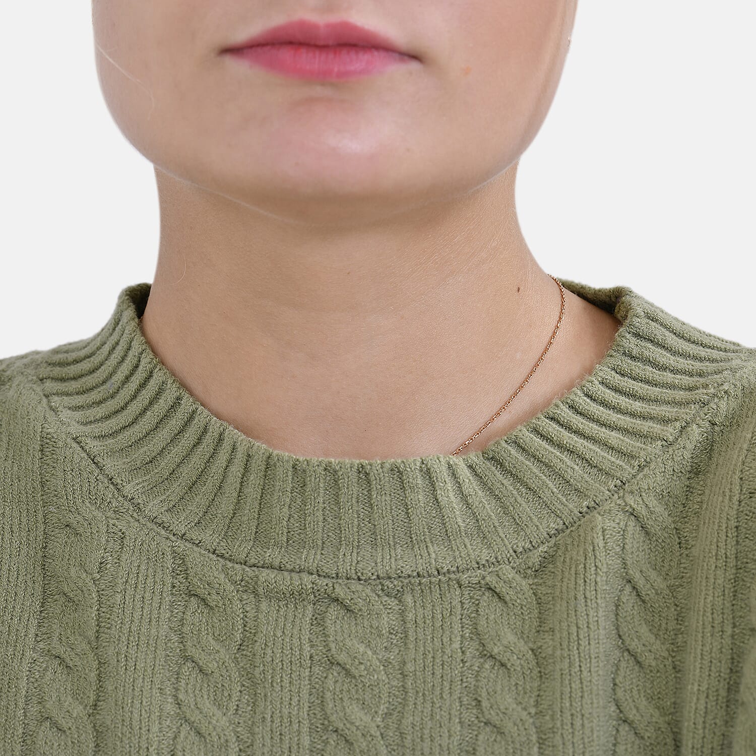 La Marey Cotton Blend Round Neck Jumper (Size L-XL) - Green