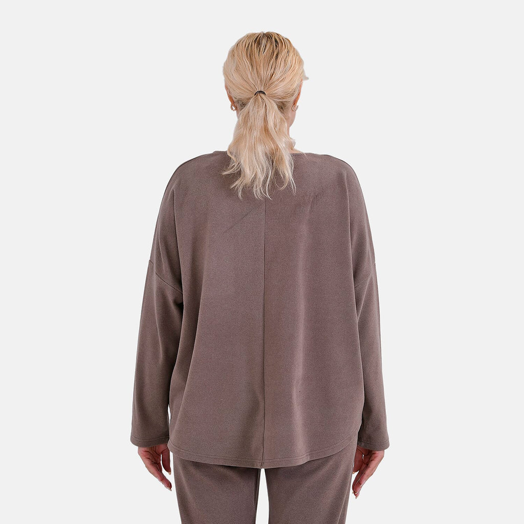 La Marey Soft Casual Top - Cappuccino