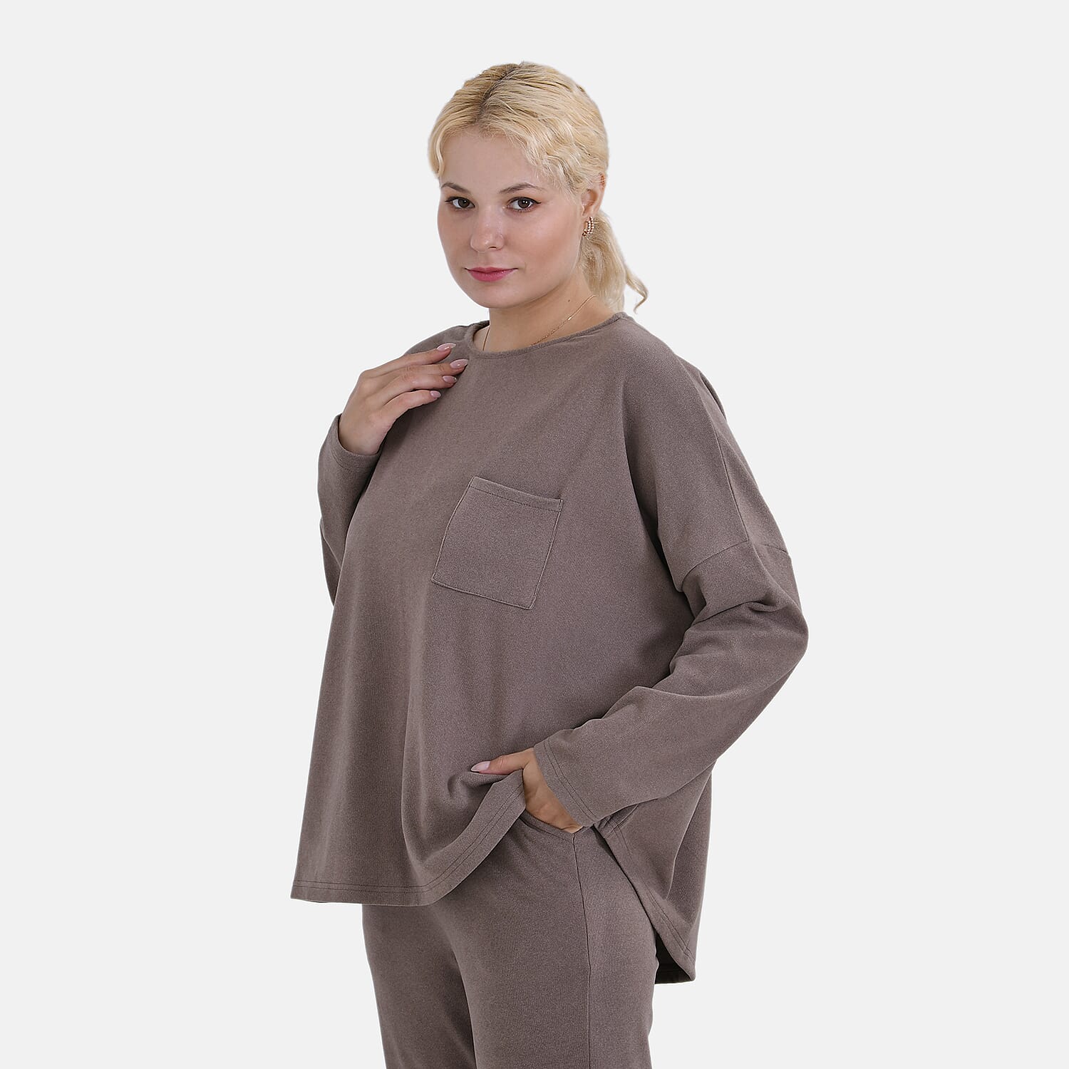 La Marey Soft Casual Top - Cappuccino
