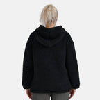 La Marey Plush Hoodie with Buttons (Size XL) - Black