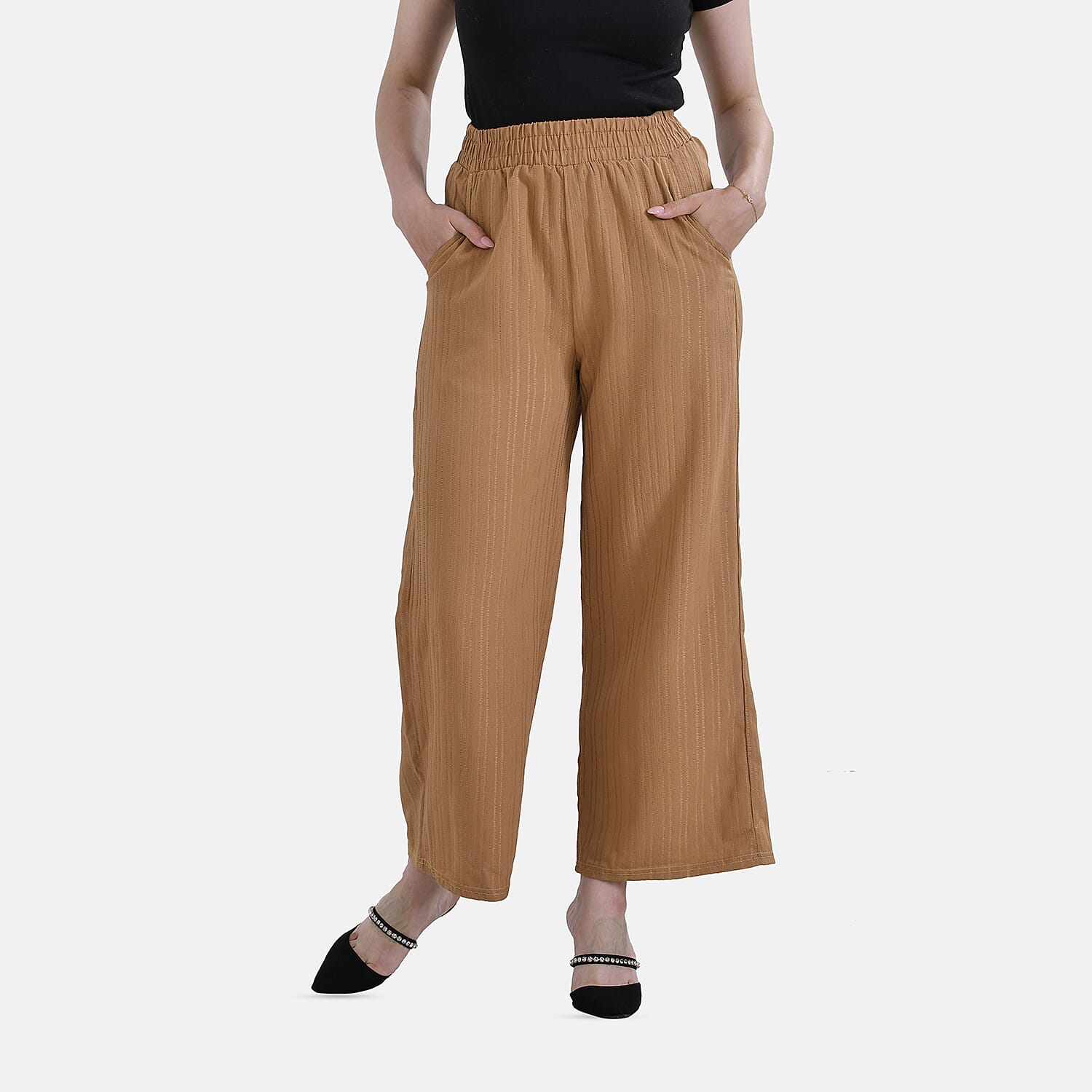 La Marey Swirl Jean and Pant-Trouser (Size L, 16 to 18) - Black & White & Black
