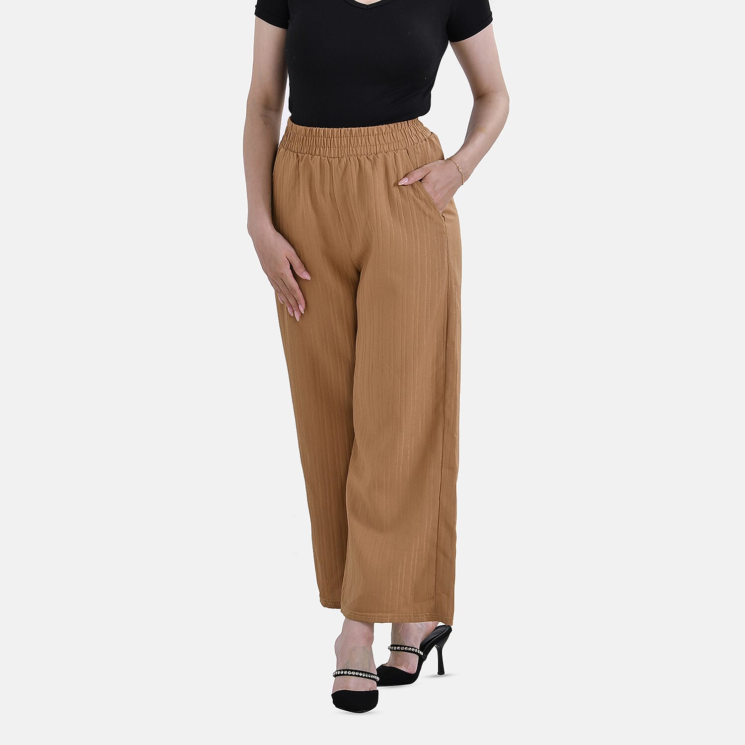 La Marey Swirl Jean and Pant-Trouser (Size XL, 20 to 22) - Black & White & Black
