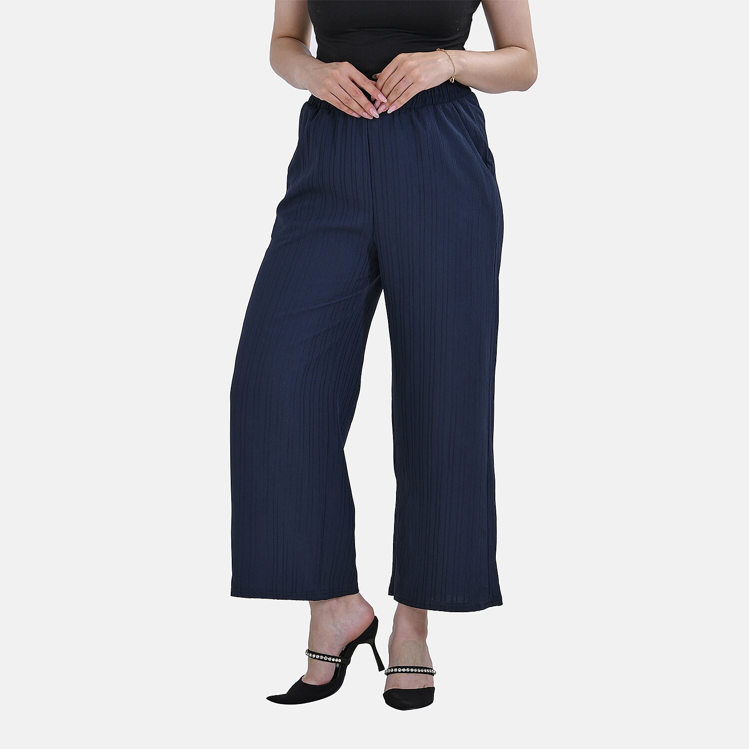 La Marey Swirl Jean and Pant-Trouser (Size L, 16 to 18) - Blue