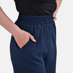La Marey Swirl Jean and Pant-Trouser (Size L, 16 to 18) - Blue
