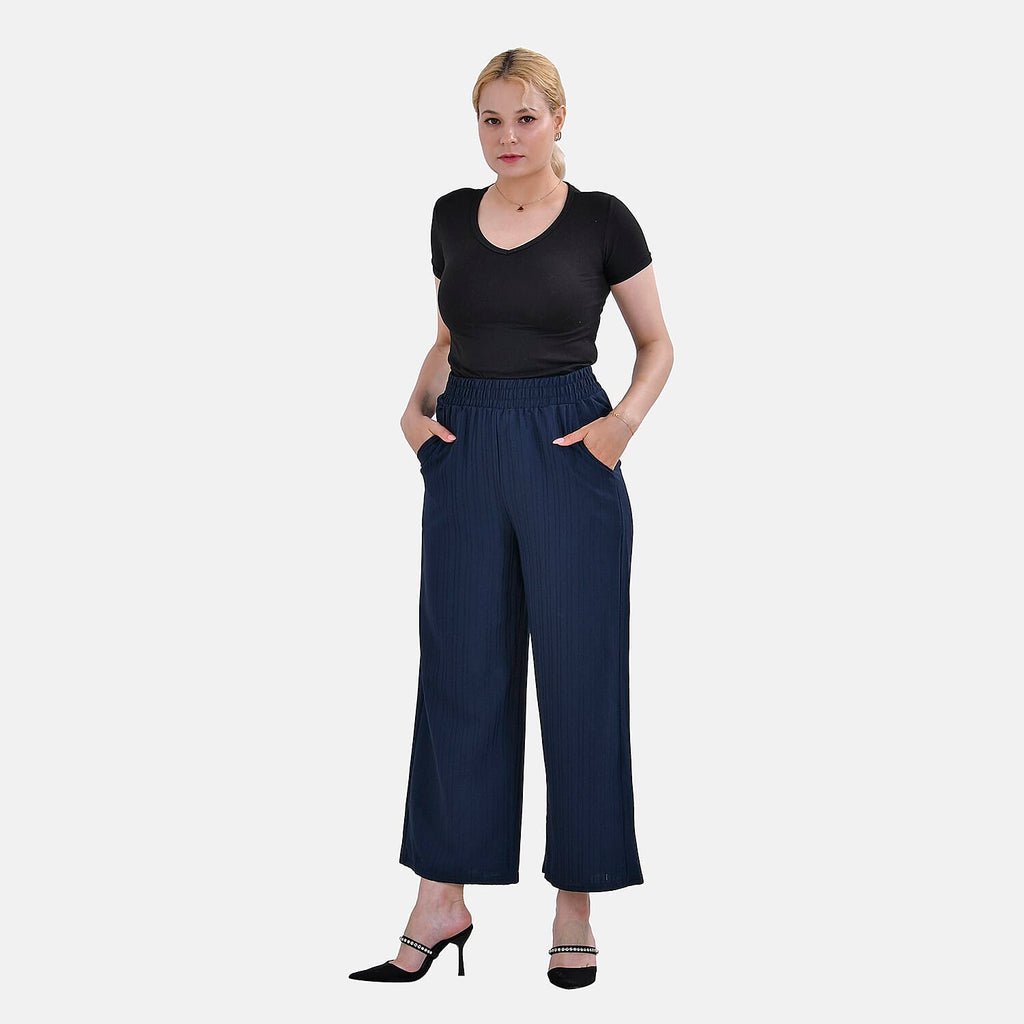 La Marey Swirl Jean and Pant-Trouser (Size XL, 20 to 22) - Blue